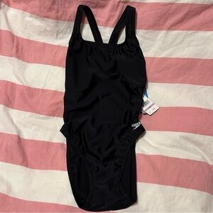 Speedo brand new flyback training swimming suit size 6/32 black one piece